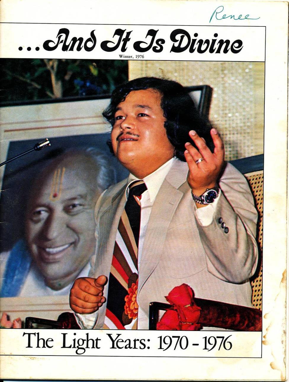 Prem Rawat Inspirational Speaker And It Is Divine Magazine, Volume III, Issue 4, Winter 1976 Cover
