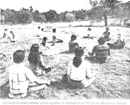 Los Angeles area premies come together in meditation at the Divine Meditation Retreat