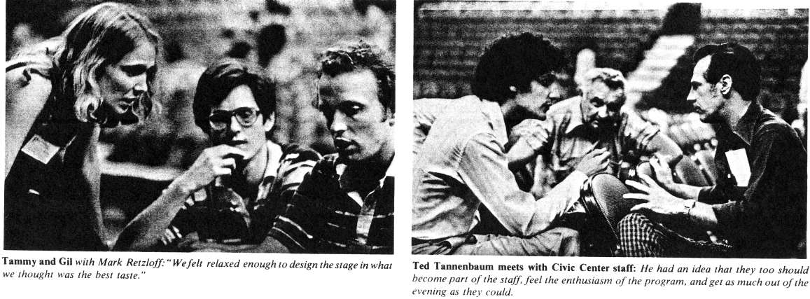 Tammy and Gil with Mark Retzloff: 'We felt relaxed enough to design the stage in what we thought was the best taste.'