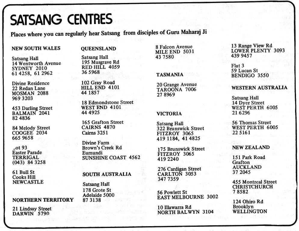 Satsang Centres