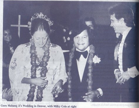 Guru Maharaj Ji's Wedding in Denver, with Milky Cole at right