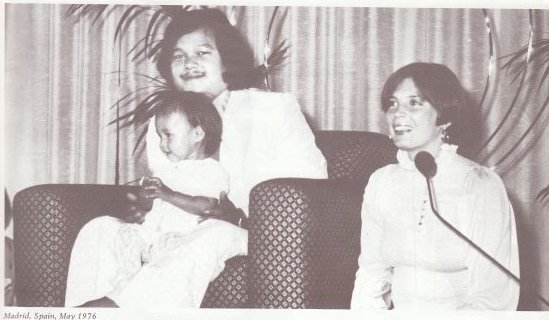 Prem Rawat aka Maharaji and his wife Marolyn formerly known as Durga Ji in Madrid, Spain, May 1976