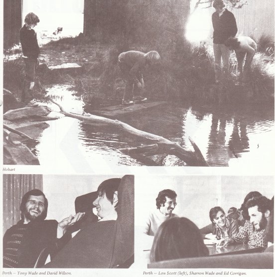 Perth - Tony Wade and David Wilson. - Perth - Lou Scott (left), Sharron Wade and Ed Corrigan.