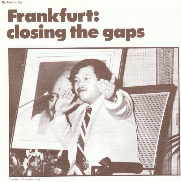 Prem Rawat aka Maharaji in Frankfurt, Germany, November 1976