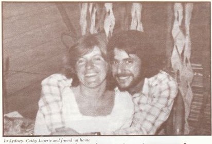 In Sydney: Cathy Lowrie and friend at home