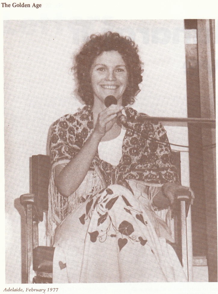 Julie Collet, the first Australian DLM initiator in Adelaide, February 1977