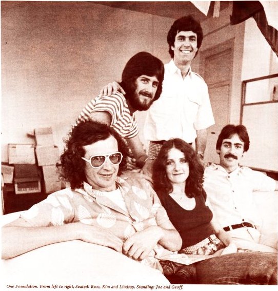 One Foundation. From left to right; Seated: Ross, Kim and Lindsay. Standing: Joe and Geoff.