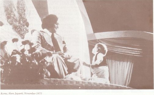 Prem Rawat aka Maharaji in Rome, Hans Jayanti, November 1977