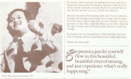 Prem Rawat Inspirational Speaker at Hans Jayanti November 1977