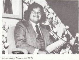 Prem Rawat aka Maharaji in Rome, Italy, November 1977