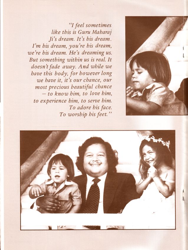 Prem Rawat aka Maharaji with Children On Stage 1978