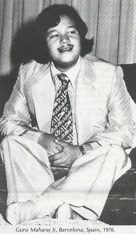 Guru Maharaj Ji, Barcelona, Spain, 1976. Prem Rawat, Barcelona, Spain, 1976