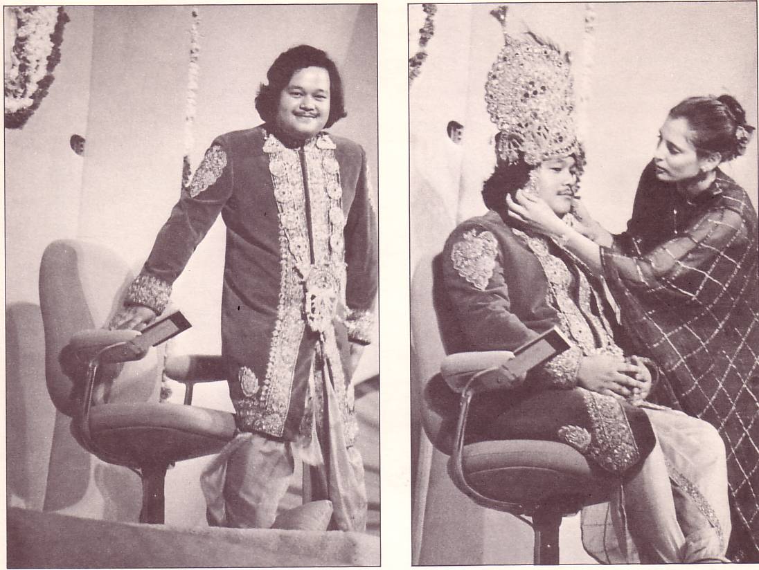 Prem Rawatt's (Maharaji) Wife Durga Ji Places Crown On His Head 1978 Prem Rawat's (Maharaji) Wife Durga Ji Places Crown On His Head 1978