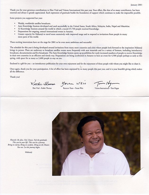 Prem Rawat Inspirational Speaker Fund-Raising