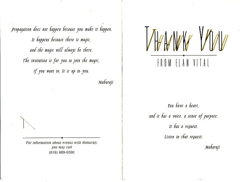 Prem Rawat's Thank You 1997