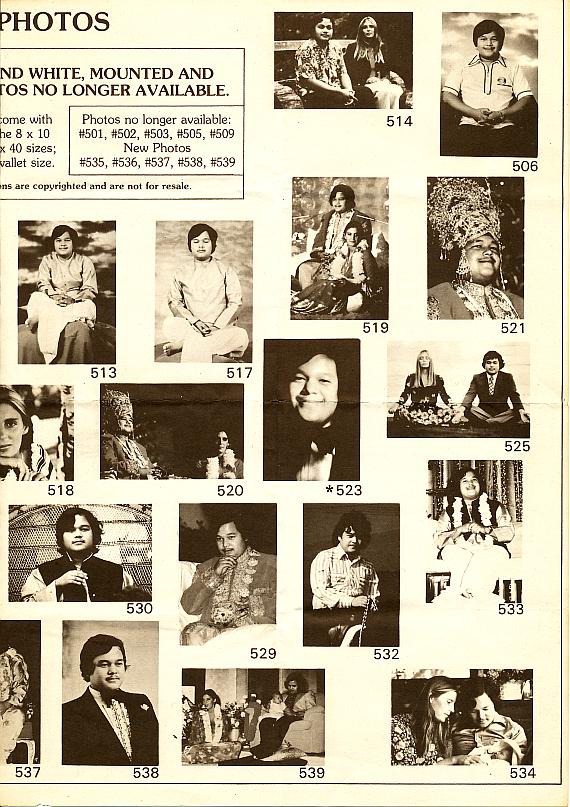 Divine Light Mission Mail Order Ads, 1975