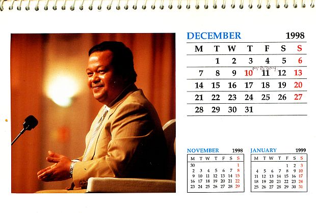 Prem Rawat Inspirational Speaker Calendar 1998
