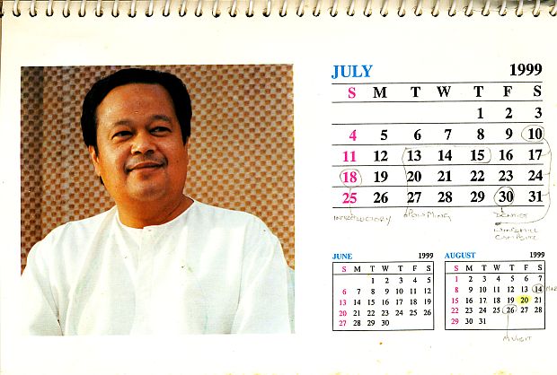 Prem Rawat Inspirational Speaker Calendar 1999