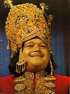 The Teenage Satguru Maharaji (Prem Rawat) Dressed as Krishna On Throne