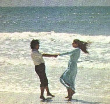 Maharaji aka Prem Rawat (Maharaji) dances on the beach