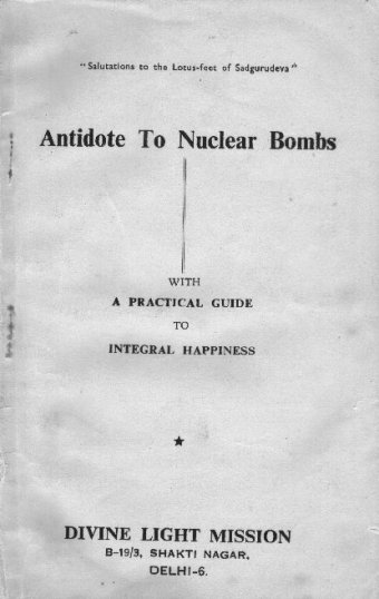 Antidote To Nuclear Bombs Cover