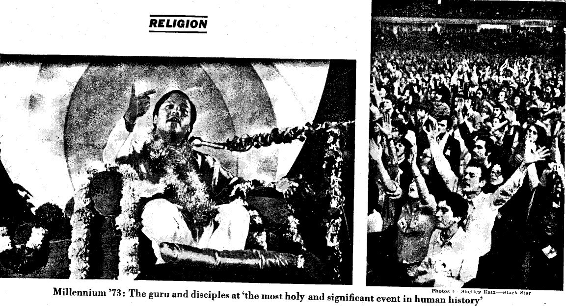 Millennium 73: The guru and disciples at the most holy and significant event in human history Millennium '73