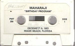 Prem Rawat 9th December 1983 audio tape