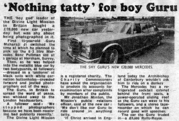 The shy Guru's new &pound;20,000 Mercedes