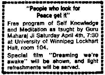Newspaper Article re Prem Rawat aka Guru Maharaj Ji
