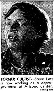 FORMER CULTIST - Steve Lotz is now working as a deprogrammer at Arizona center.