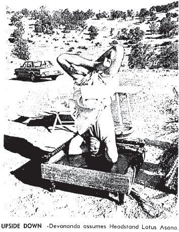 UPSIDE DOWN - Devananda assumes Headstand Lotus Asana