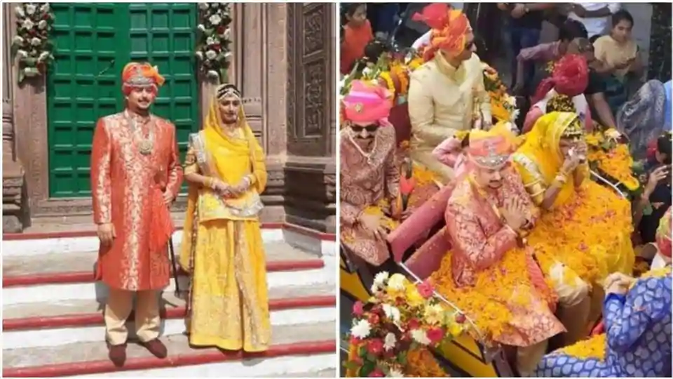 Mohena Kumari Singh and her husband Suyesh Rawat in Rewa. Mohena Kumari Singh and her husband Suyesh Rawat in Rewa.