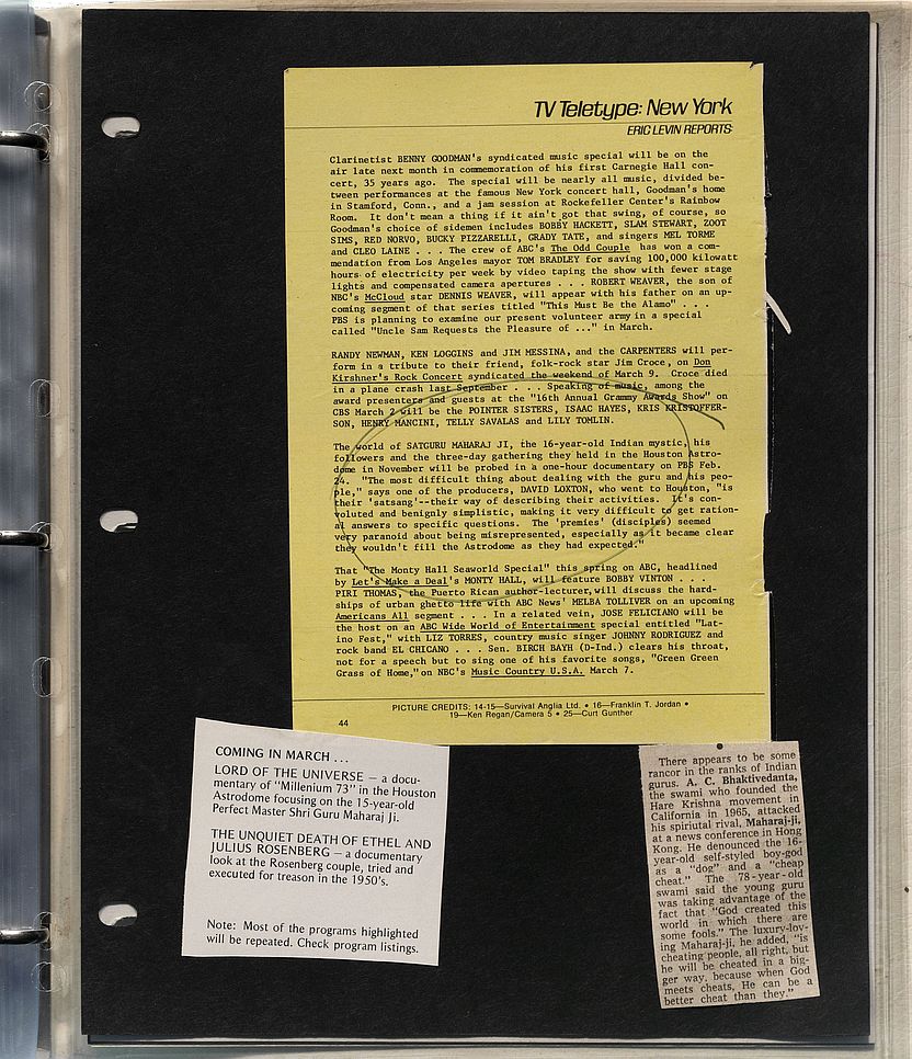 TVTV Lord of the Universe Documentary TVTV Lord of the Universe Documentary